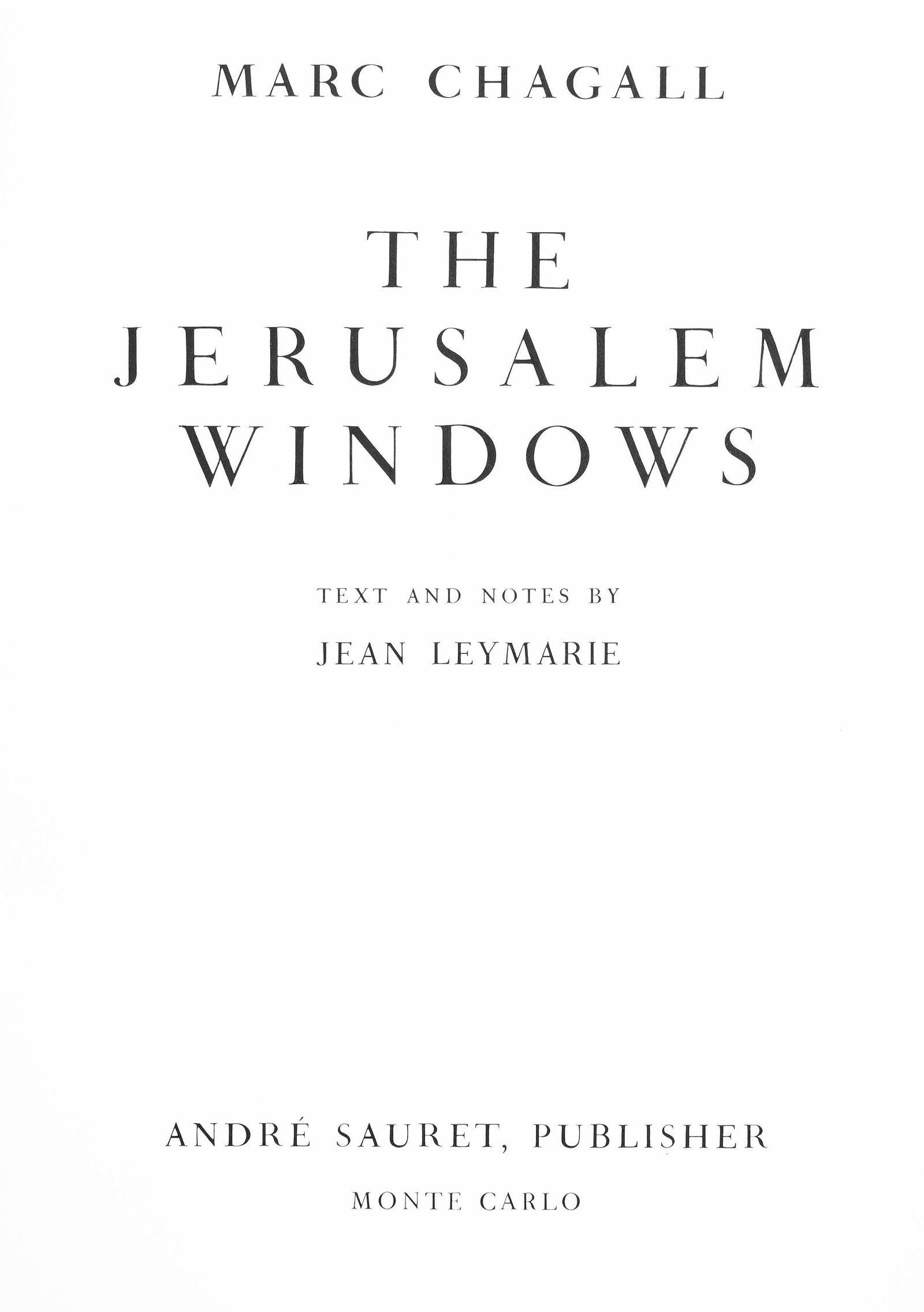 Lithograph - Marc Chagall - Tribe of Levi - Jerusalem Windows - 6