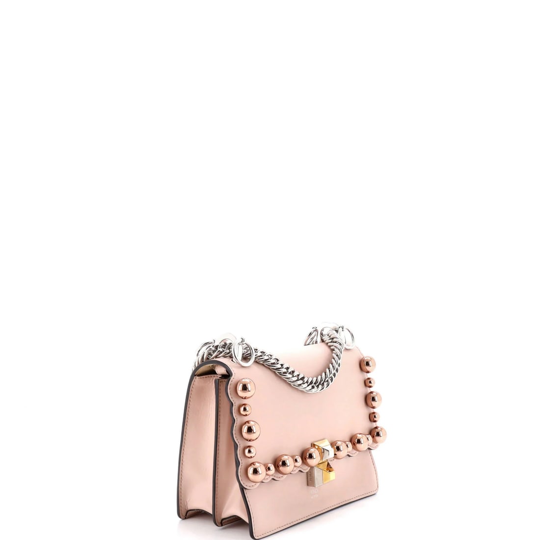 Small Fendi Kan I Bag Pearl Embellished Leather - 2