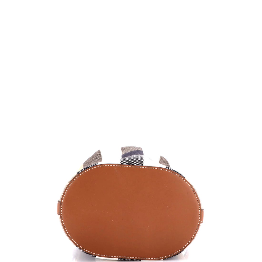 Small Burberry Drawstring Bucket Bag House Check Canvas with Leather - 4