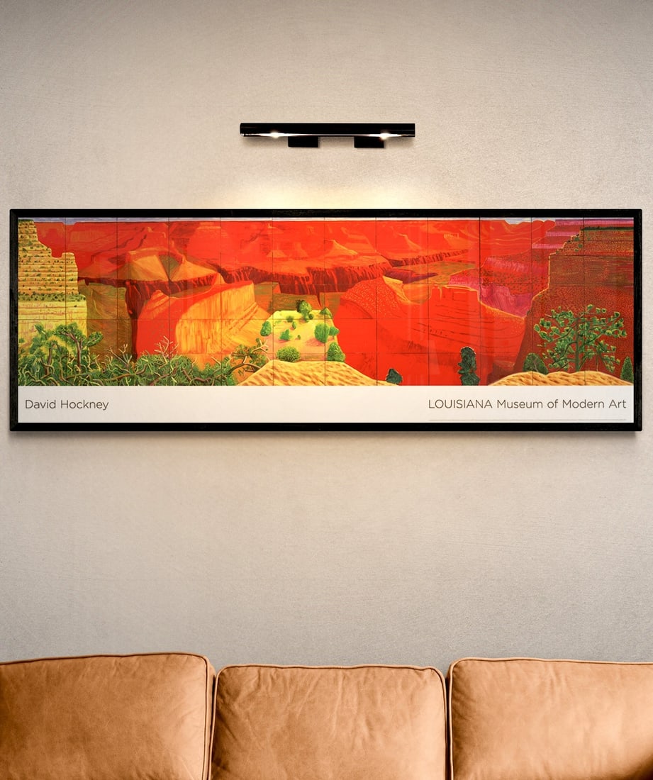 Multic DAVID HOCKNEY A Closer Grand Canyon 18" x 53.75" Poster 2011 Pop Art Red - 3