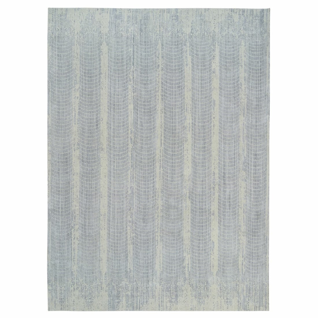 Rug 12'x17'10" Gray Wool And Plant Based Silk Hand Loomed Oversized: Rug 12'x17'10" Gray Wool And Plant Based Silk Hand Loomed Oversized This listing features Rug 12'x17'10" Gray Wool And Plant Based Silk Hand Loomed Oversized. Item specifics are provided below. Item