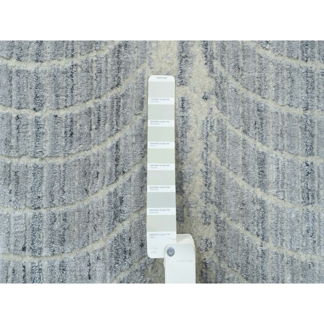 Rug 12'x17'10" Gray Wool And Plant Based Silk Hand Loomed Oversized - 8