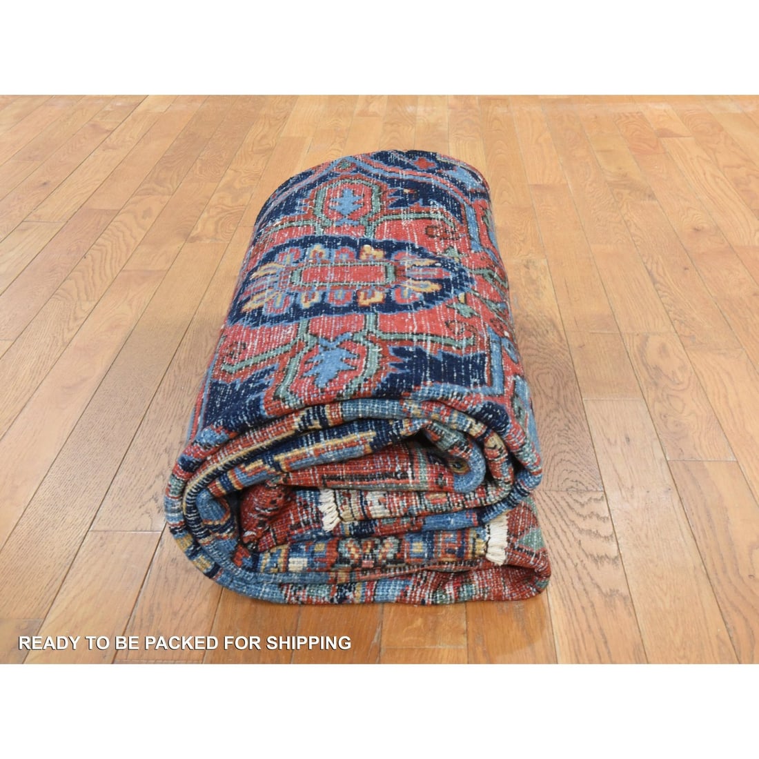 Rug 7'2"x10' Clay Red Antique Zoroastrian Heris Pure Wool Hand Knotted - 10