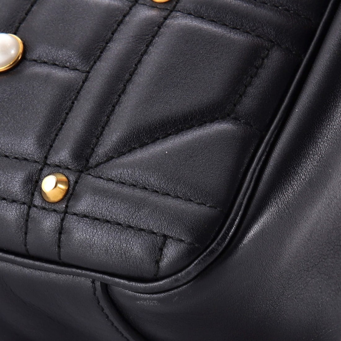 Medium Gucci Pearly GG Marmont Flap Bag Embellished Matelasse Leather - 7