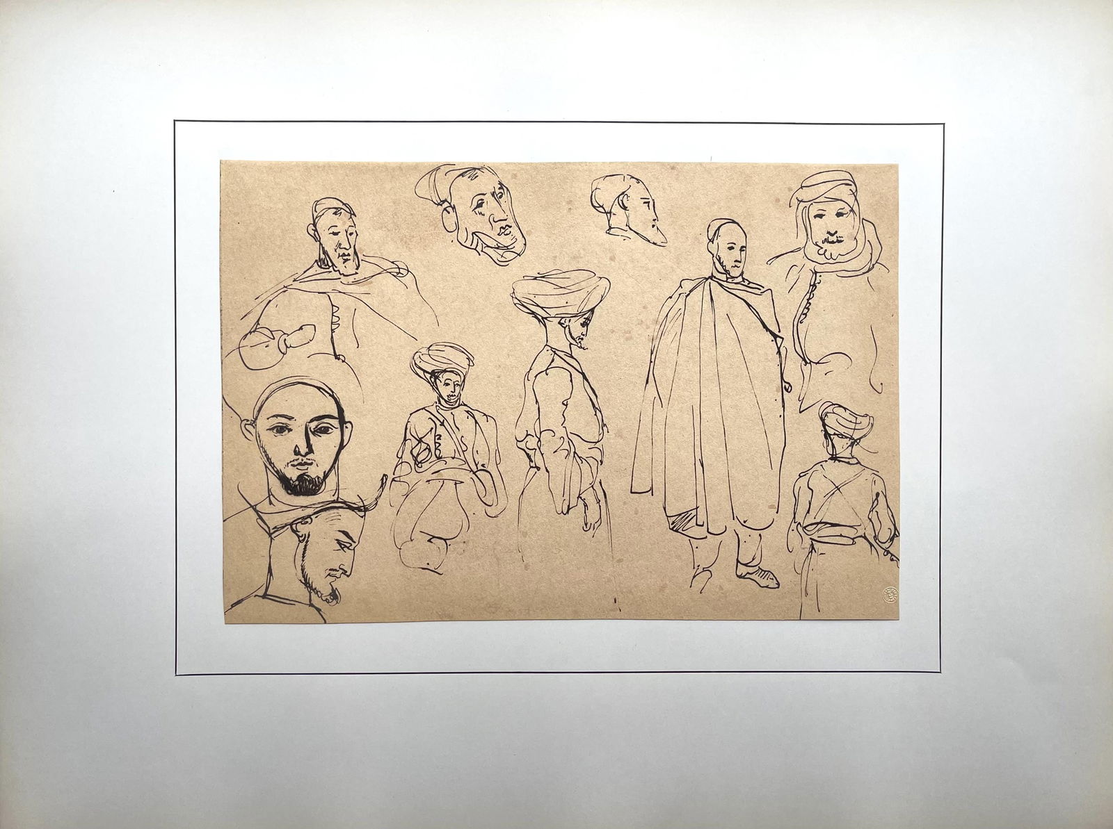 Lithograph - Eugne Delacroix - Composition - Trente et un Dessins et Aquarelles du Maroc - 7