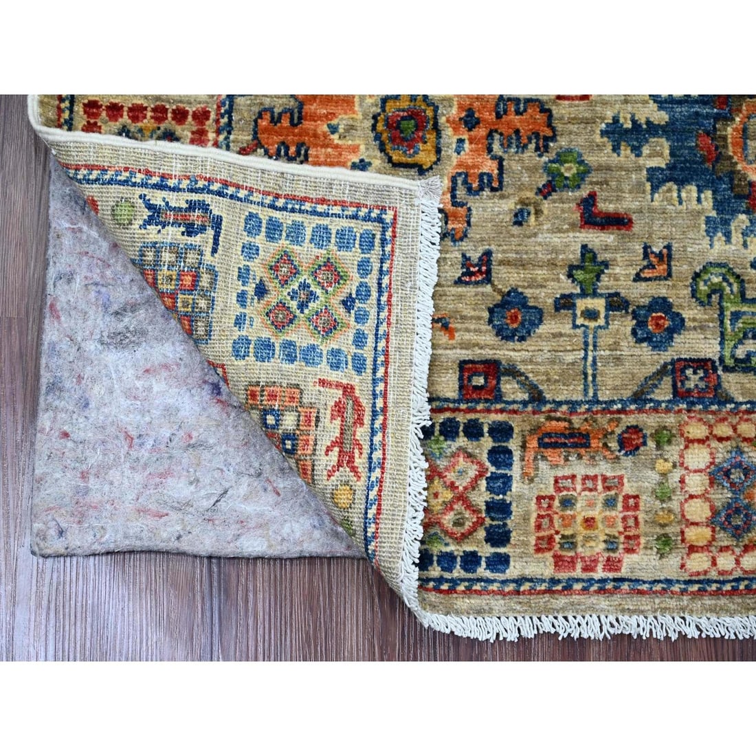 Rug 3'1"x5' Oyster Gray Peshawar Ziegler Mahal Design Wool Hand Knotted - 2