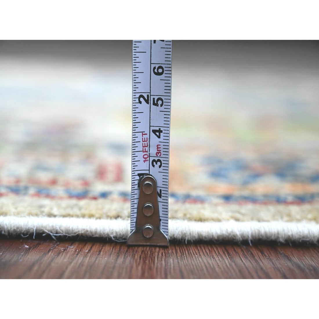 Rug 3'1"x5' Oyster Gray Peshawar Ziegler Mahal Design Wool Hand Knotted - 5