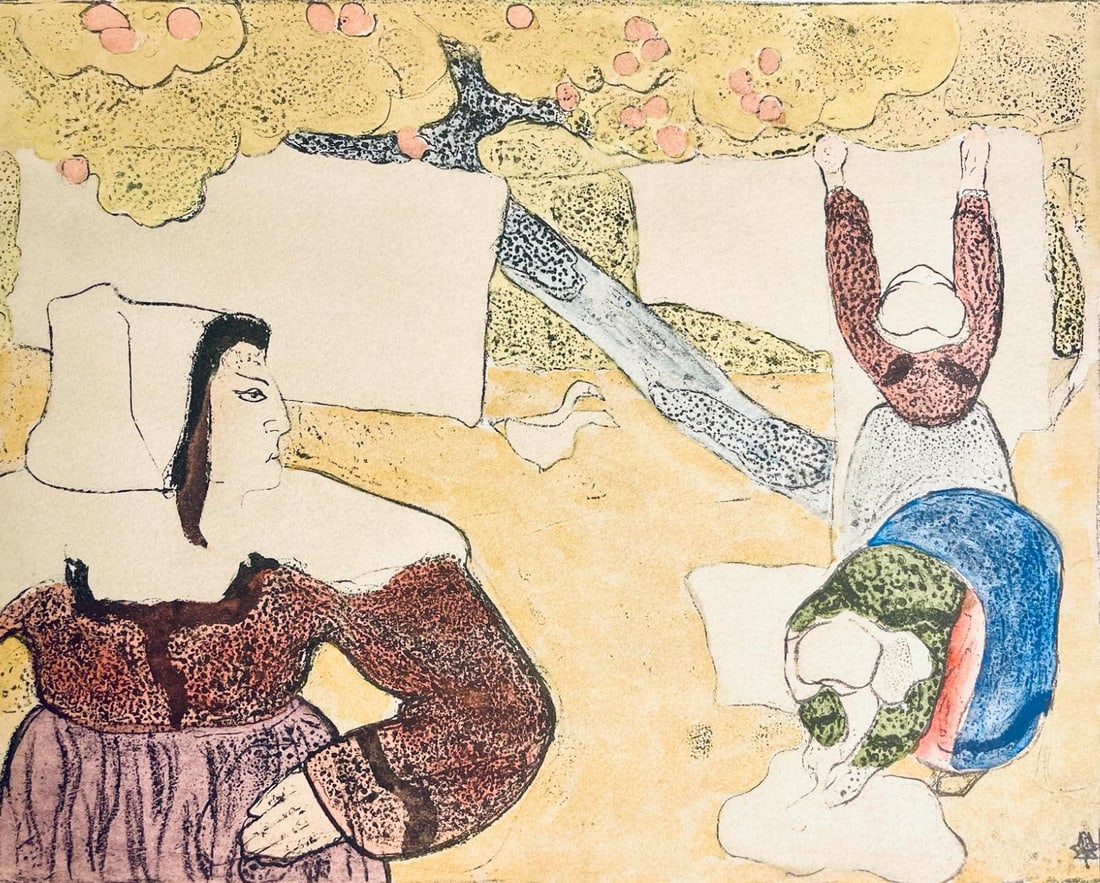 Woodcut - mile Bernard - Composition - loge de mile Bernard (1 of 8)