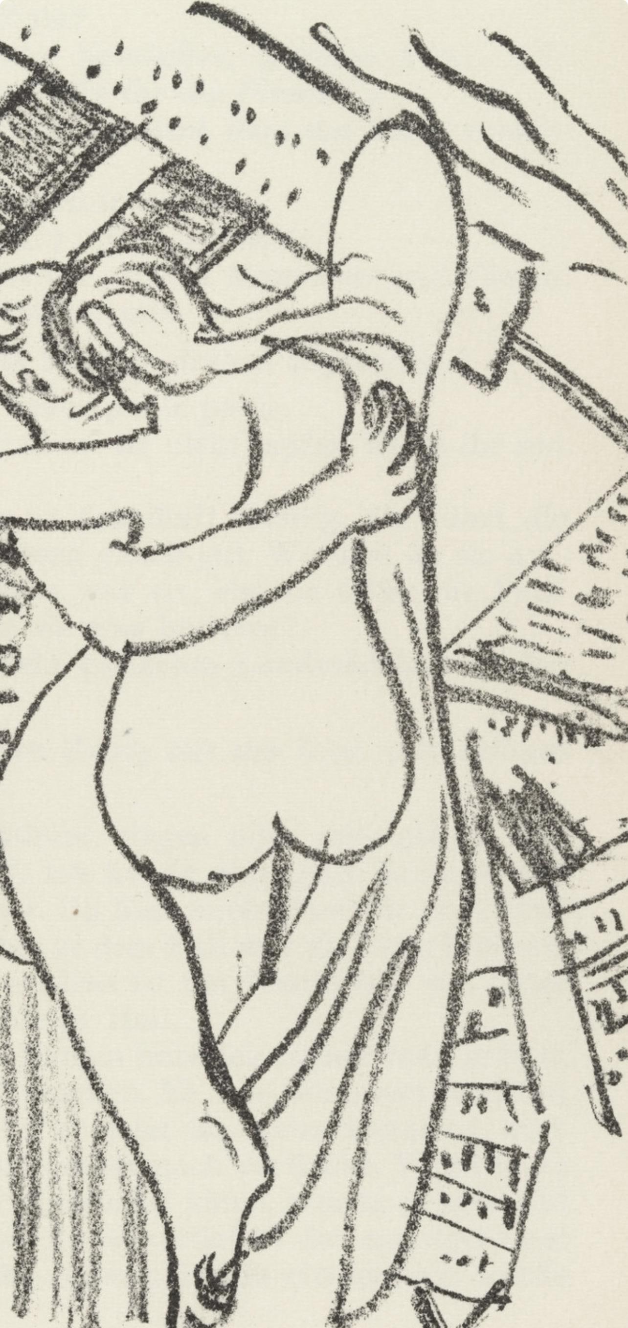 Lithograph - Max Beckmann - Composition (Gallwitz 286; Hofmaier 323-329; Rifkind 150 1-7) - Der - 3