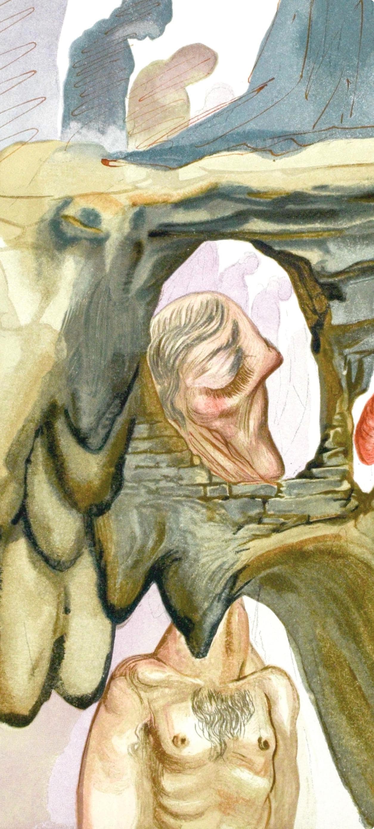 Woodcut - Salvador Dali - Inferno XXII (Michler/ Lpsinger 1039-1138; Field 189-200) - La Divina - 2