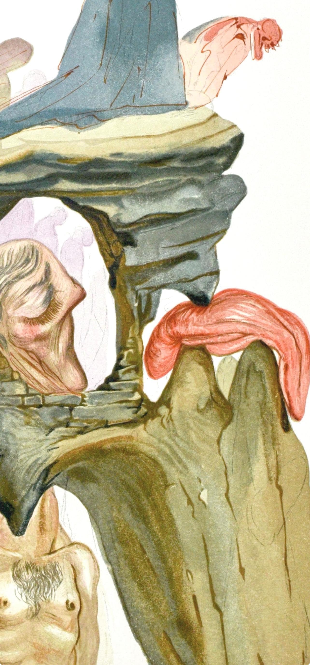 Woodcut - Salvador Dali - Inferno XXII (Michler/ Lpsinger 1039-1138; Field 189-200) - La Divina - 4