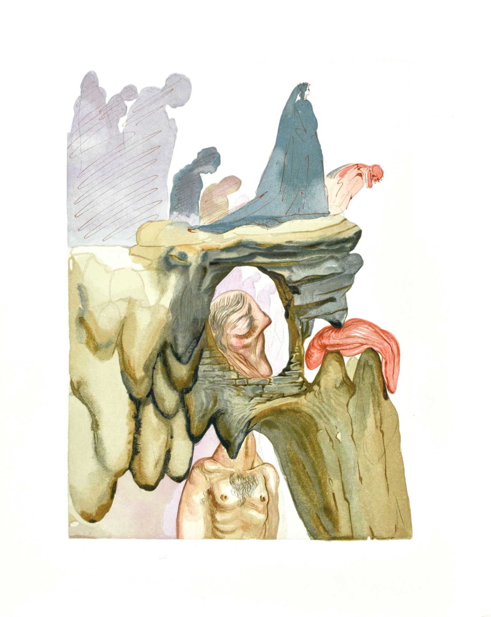 Woodcut - Salvador Dali - Inferno XXII (Michler/ Lpsinger 1039-1138; Field 189-200) - La Divina - 5