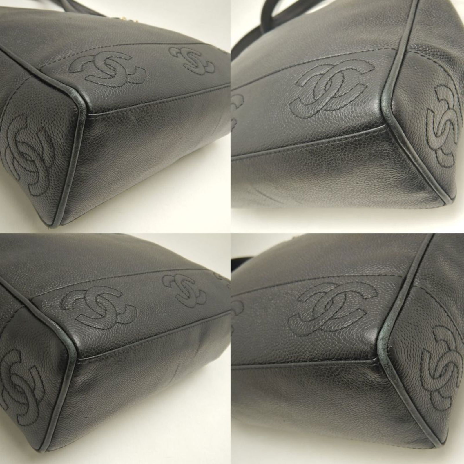 Calfskin Chanel Shoulder Bag Grained - 7