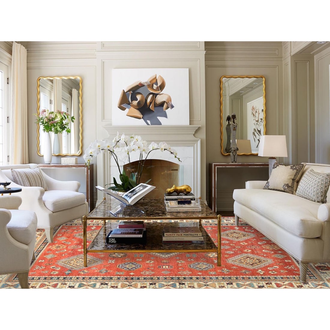 Rug 9'x11'9" Crimson Red Special Kazak Wool Hand Knotted Oriental - 2