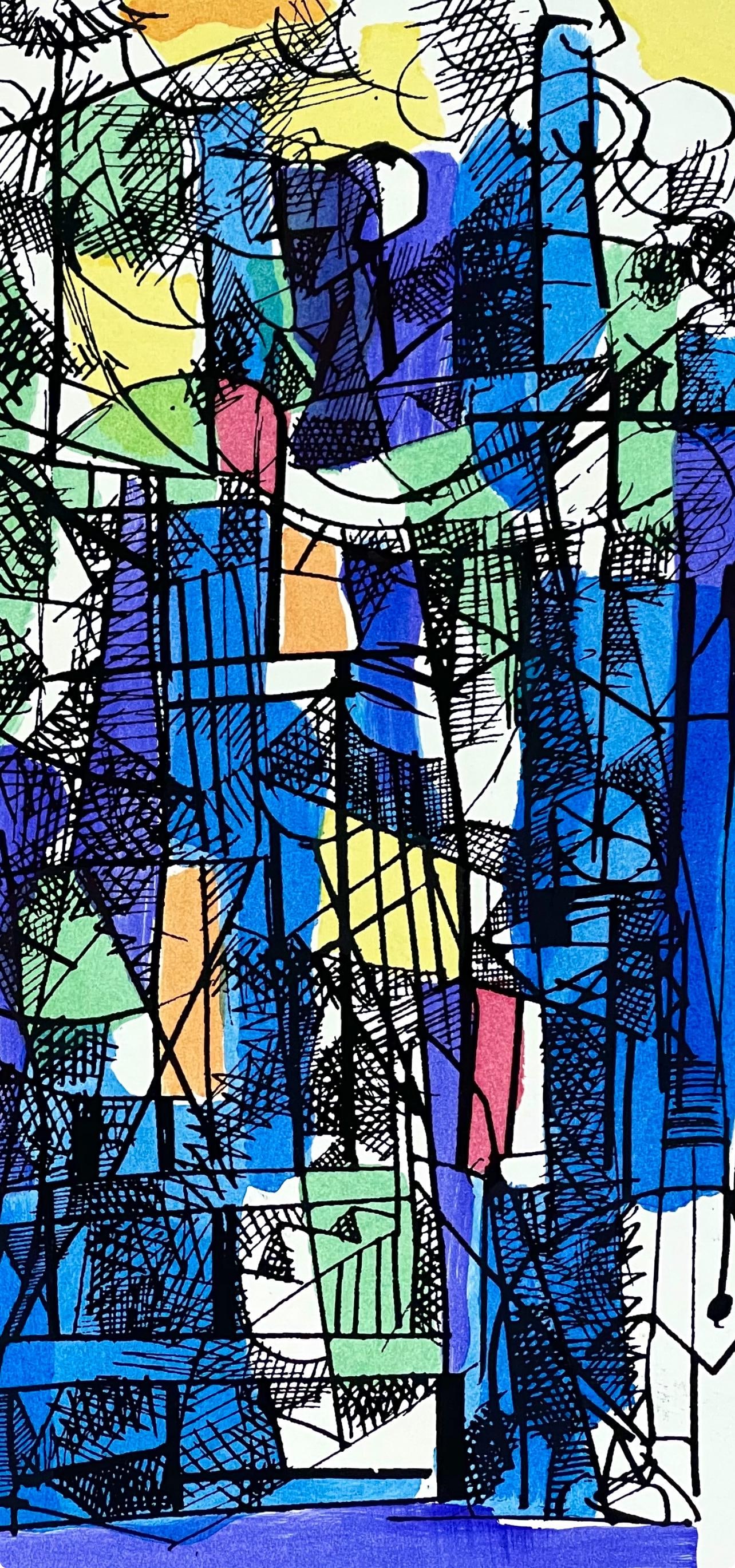 Lithograph - Abraham Rattner - Study for Window Cleaner - 6