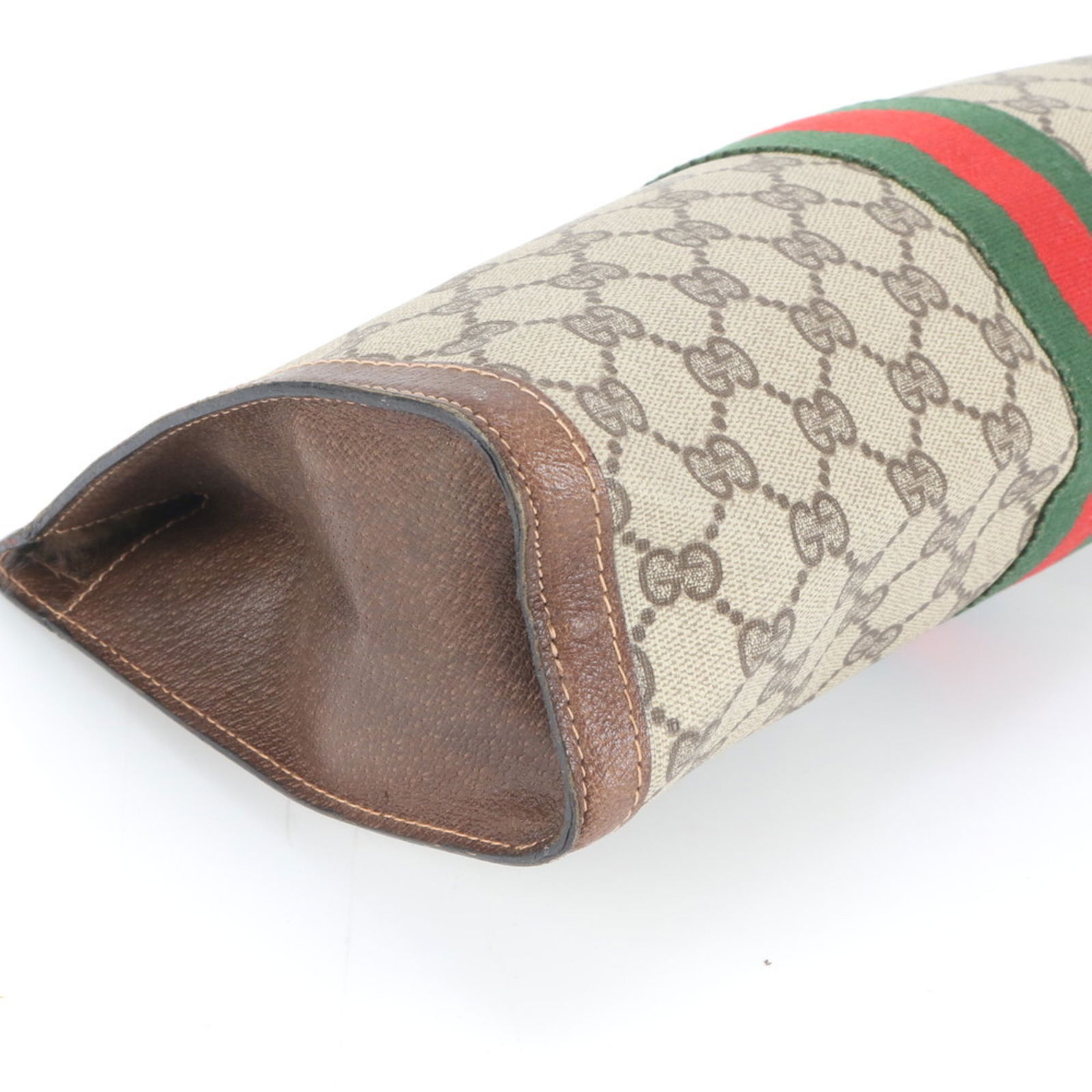 Coated Canvas - Gucci Clutch Bag - Pouch Leather - 3