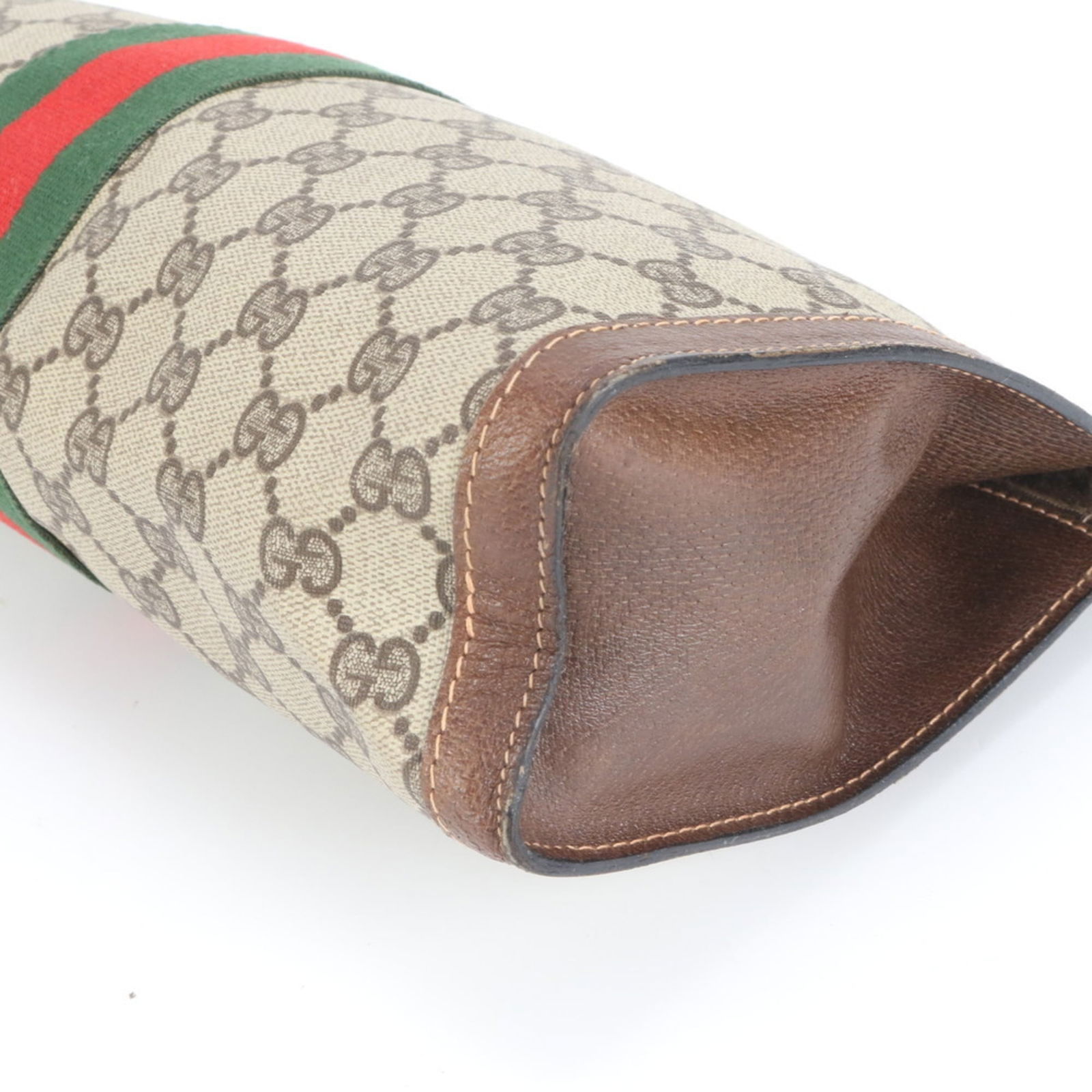 Coated Canvas - Gucci Clutch Bag - Pouch Leather - 4