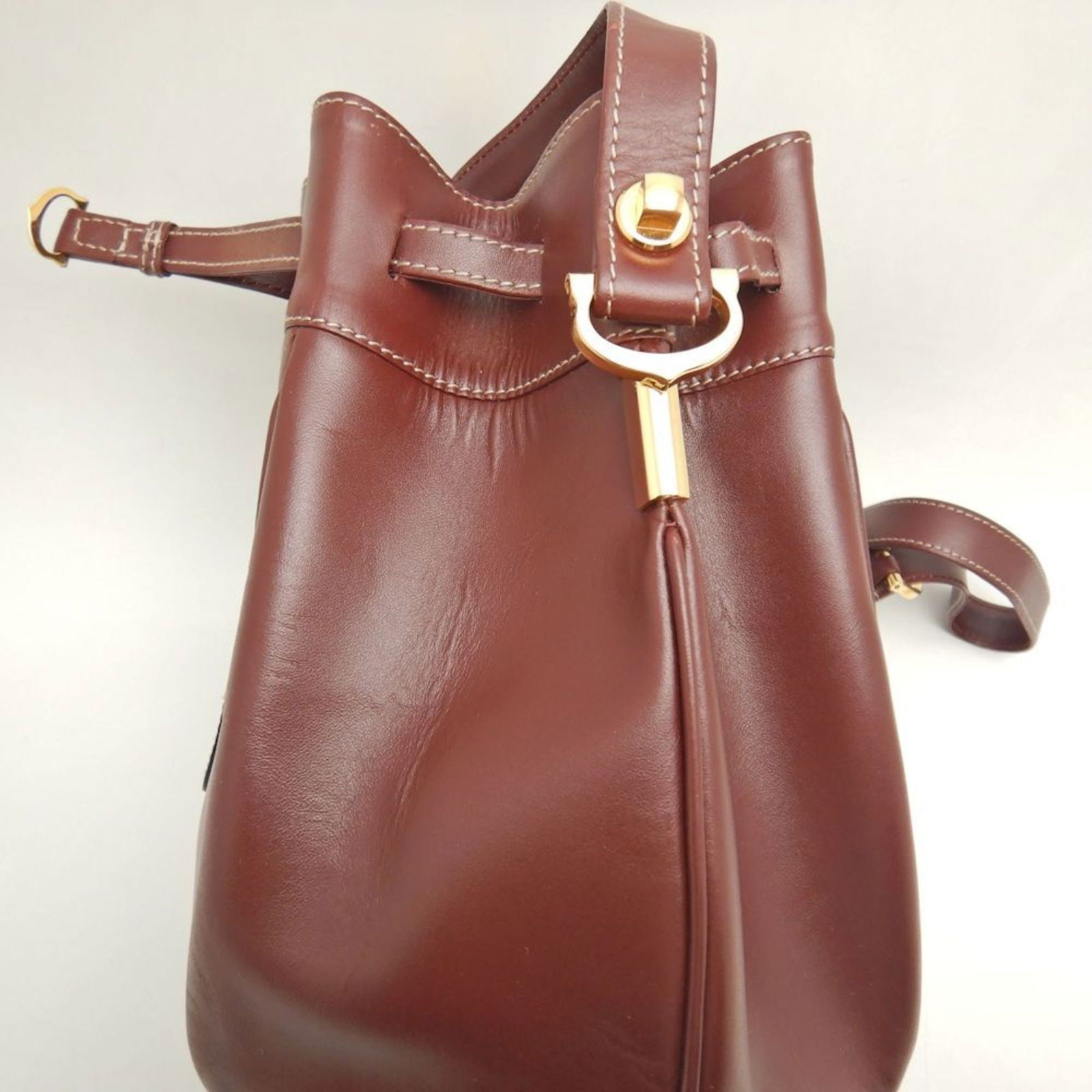 Leather Cartier Shoulder Bag - 5