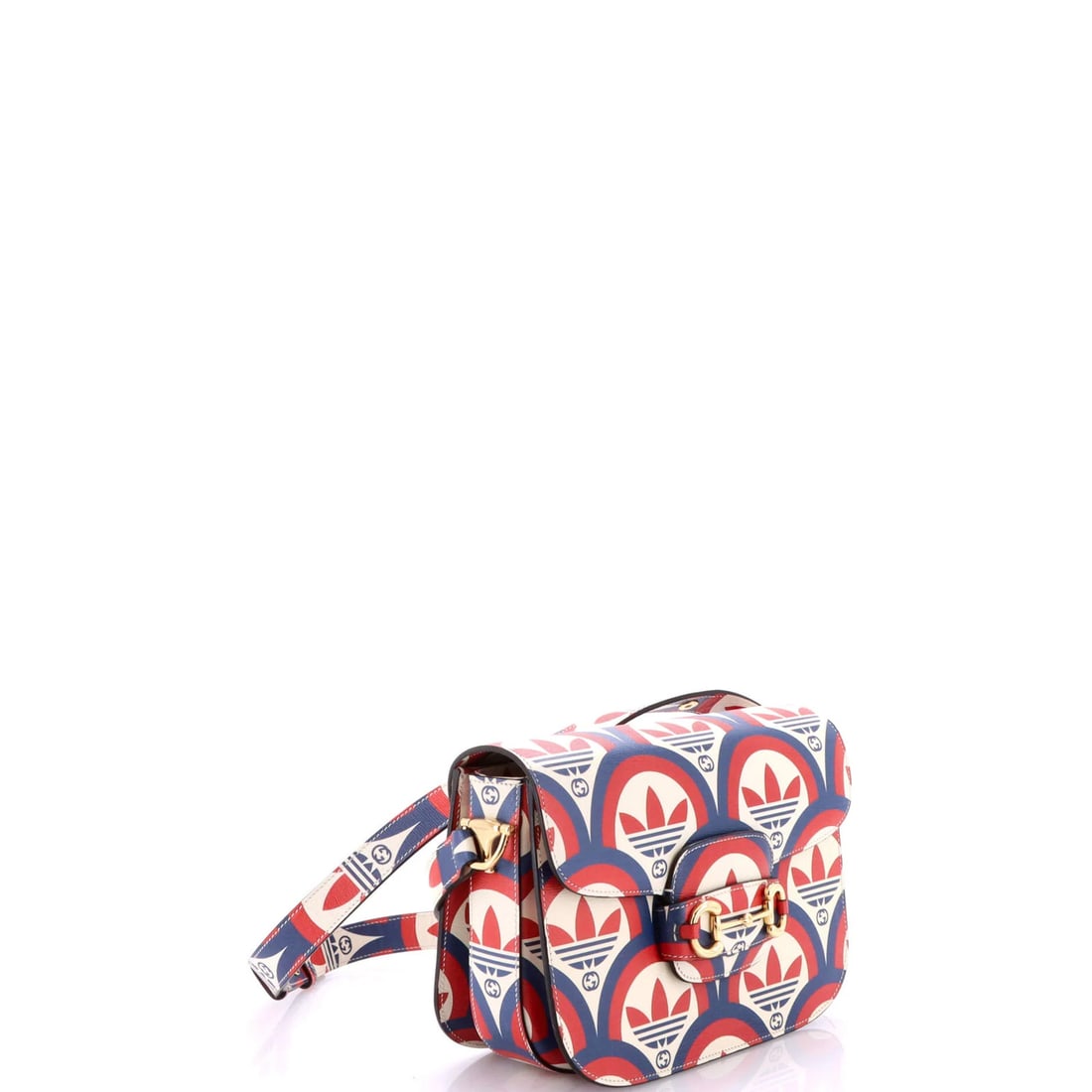 Small Gucci x Adidas Horsebit 1955 Shoulder Bag Printed Leather - 2