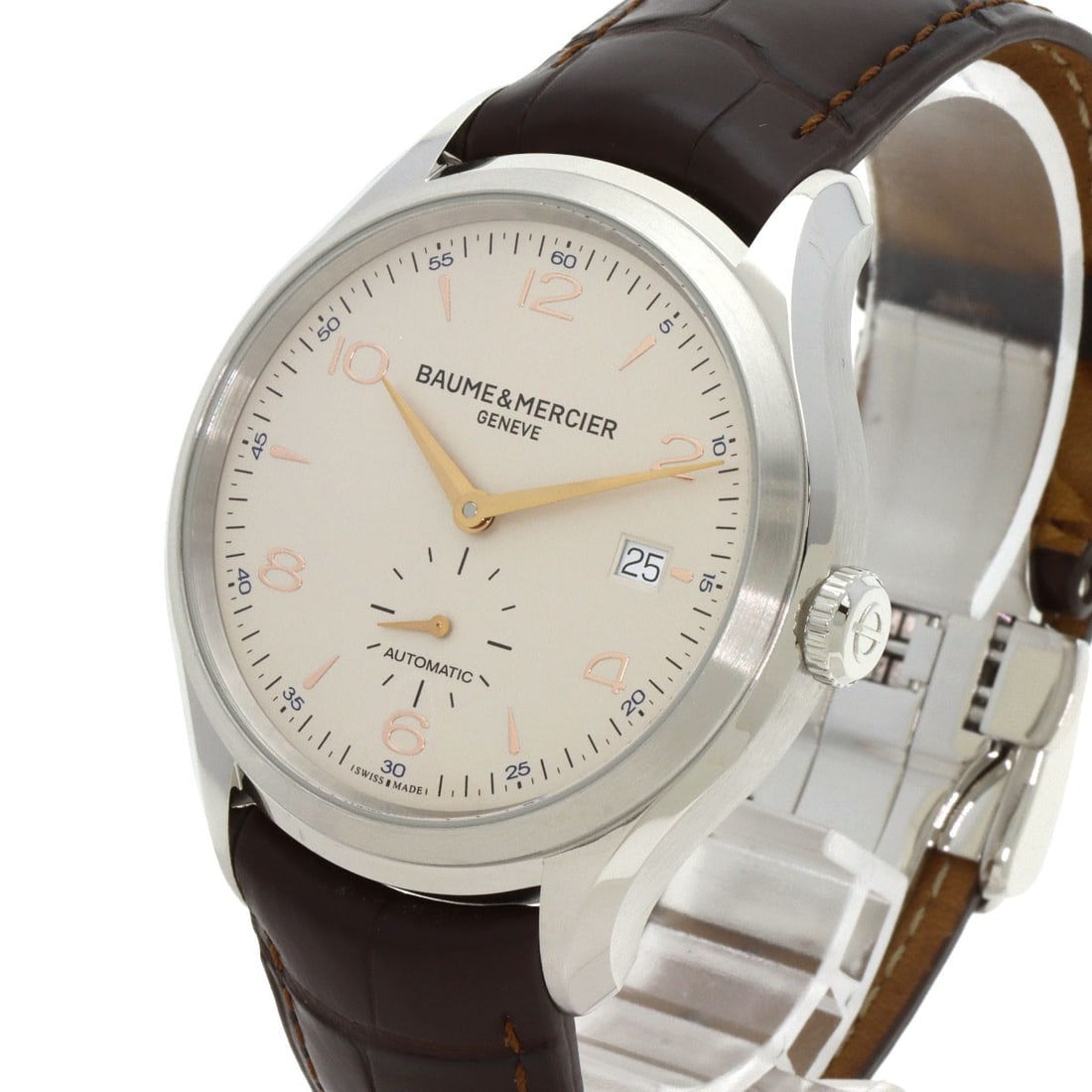 Leather Baume & Mercier Clifton Watches MOA10054 Stainless Steel/ - 3