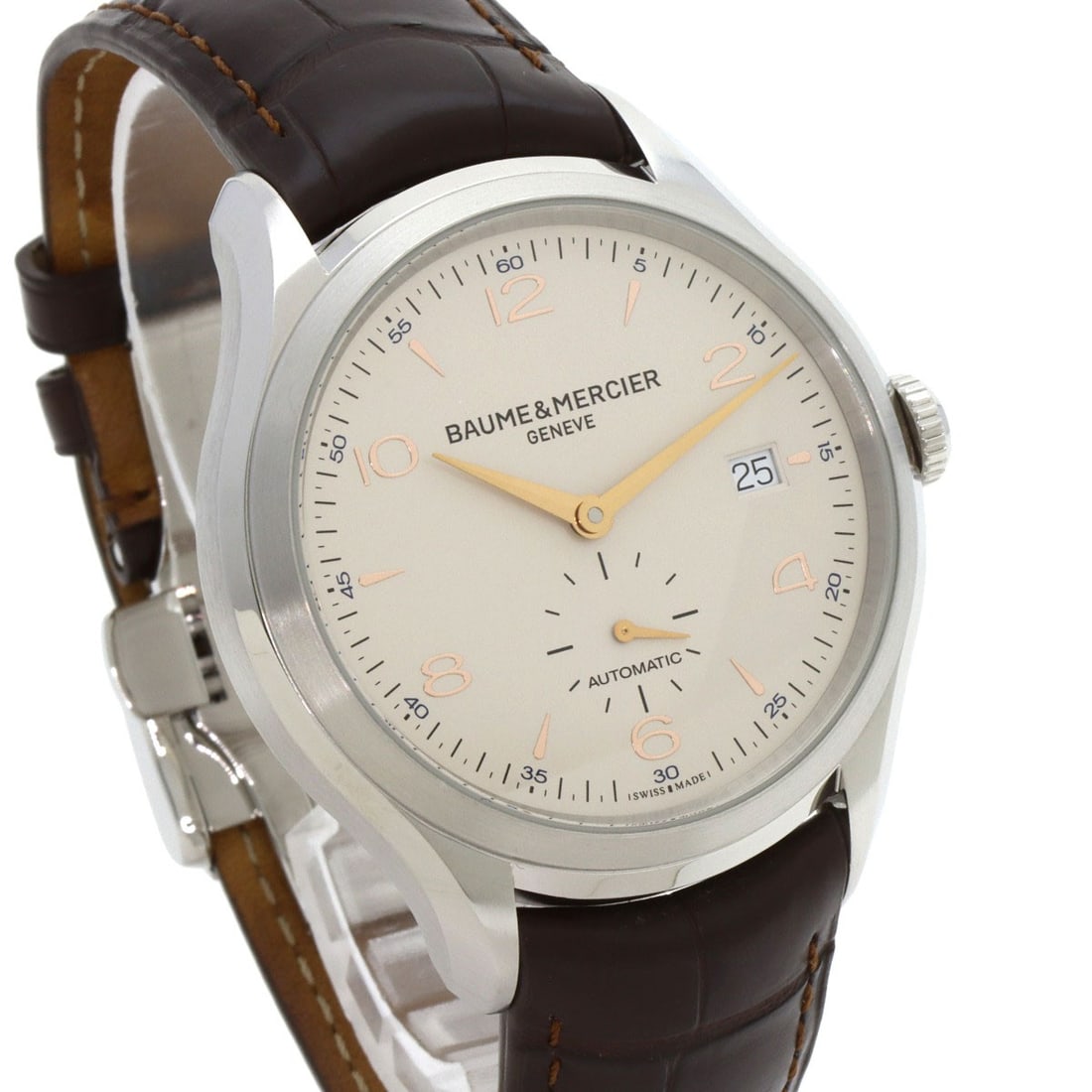 Leather Baume & Mercier Clifton Watches MOA10054 Stainless Steel/ - 4
