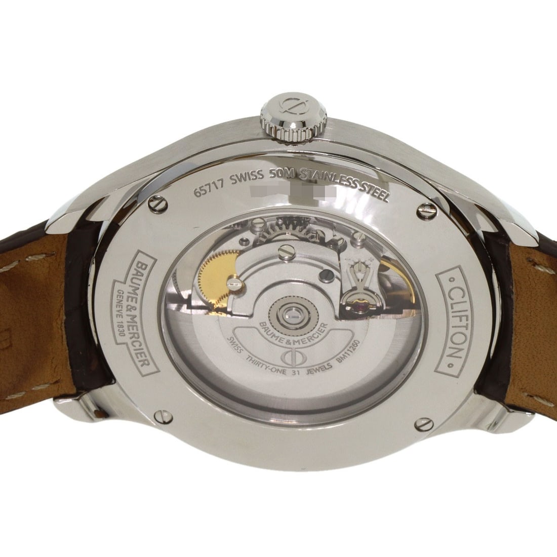 Leather Baume & Mercier Clifton Watches MOA10054 Stainless Steel/ - 7