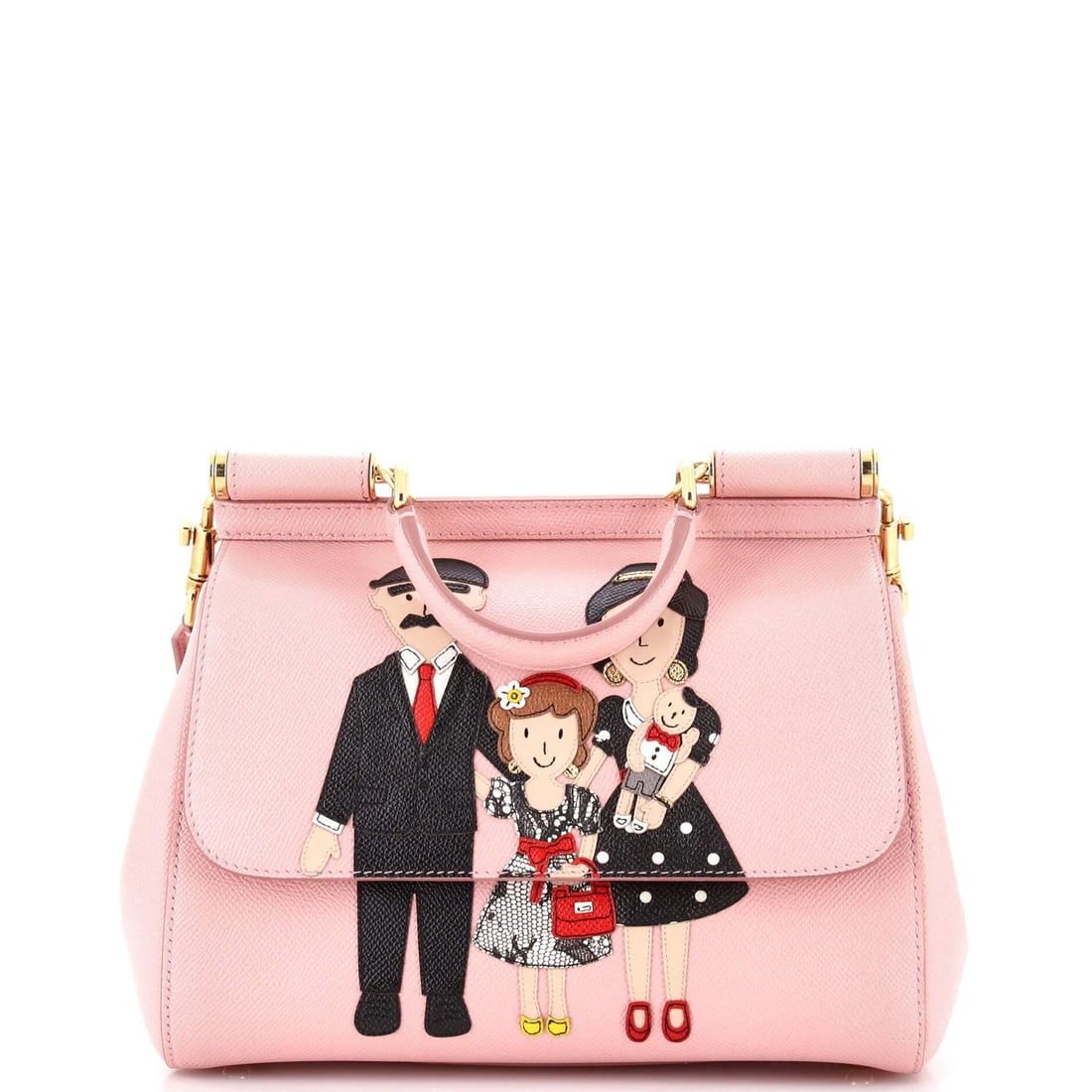 Medium Dolce & Gabbana Family Miss Sicily Bag Patchwork Leather (1 of 8)