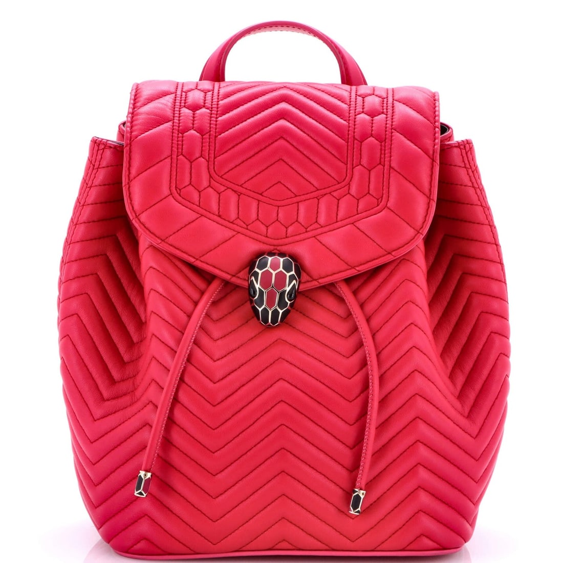 Medium Bvlgari Serpenti Forever Backpack Quilted Leather: Medium Bvlgari Serpenti Forever Backpack Quilted Leather This listing features Medium Bvlgari Serpenti Forever Backpack Quilted Leather. Item specifics are provided below. Item Specifics: Brand: