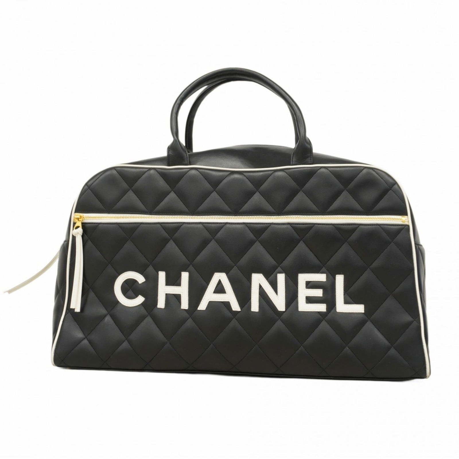 Leather Chanel Boston Bag: Leather Chanel Boston Bag This listing features Leather Chanel Boston Bag. Item specifics are provided below. Item Specifics: Brand: Chanel Type: Boston Bag Material: Leather Leather/Fur Type: