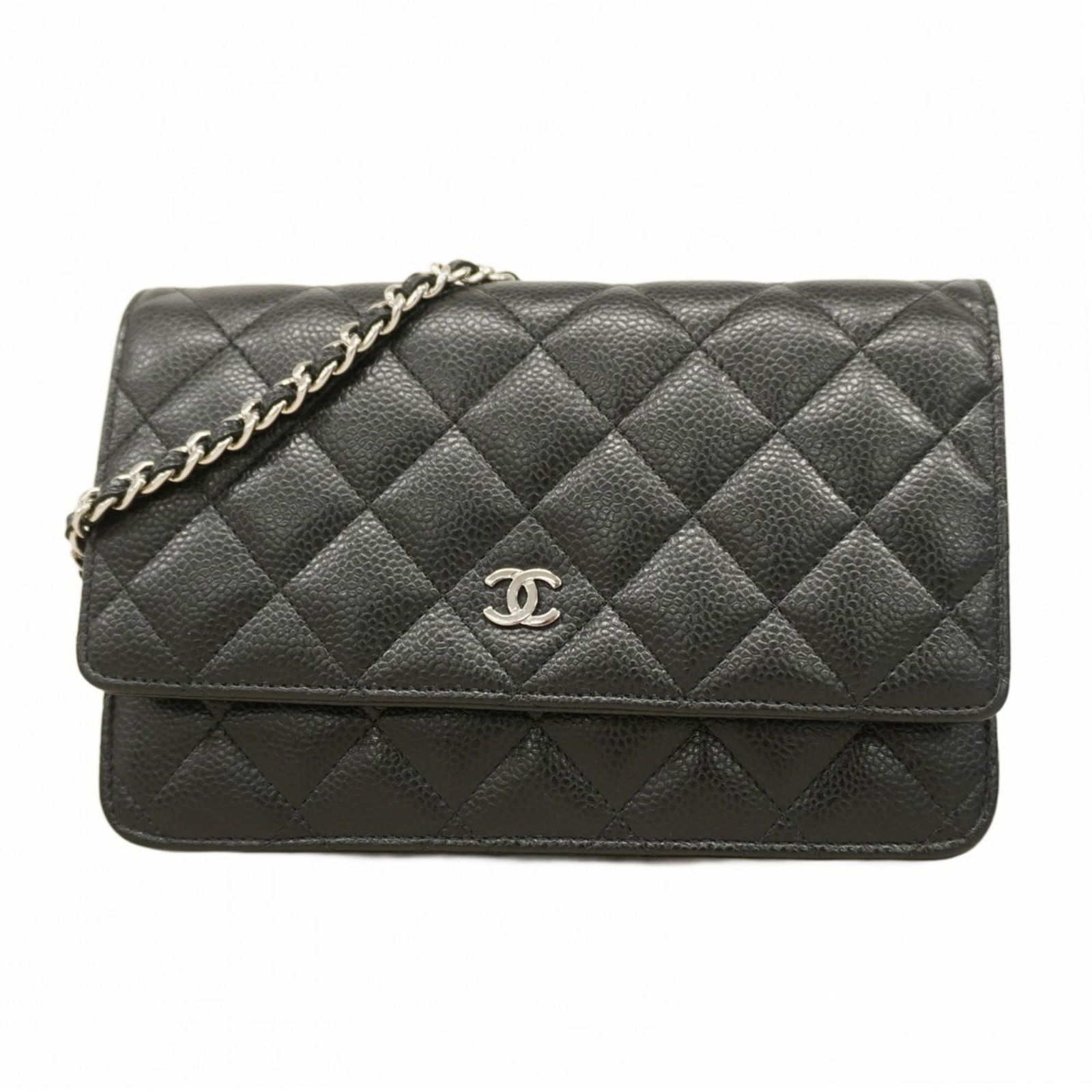 Calfskin Chanel Chain/ Shoulder Wallet Grained (1 of 13)