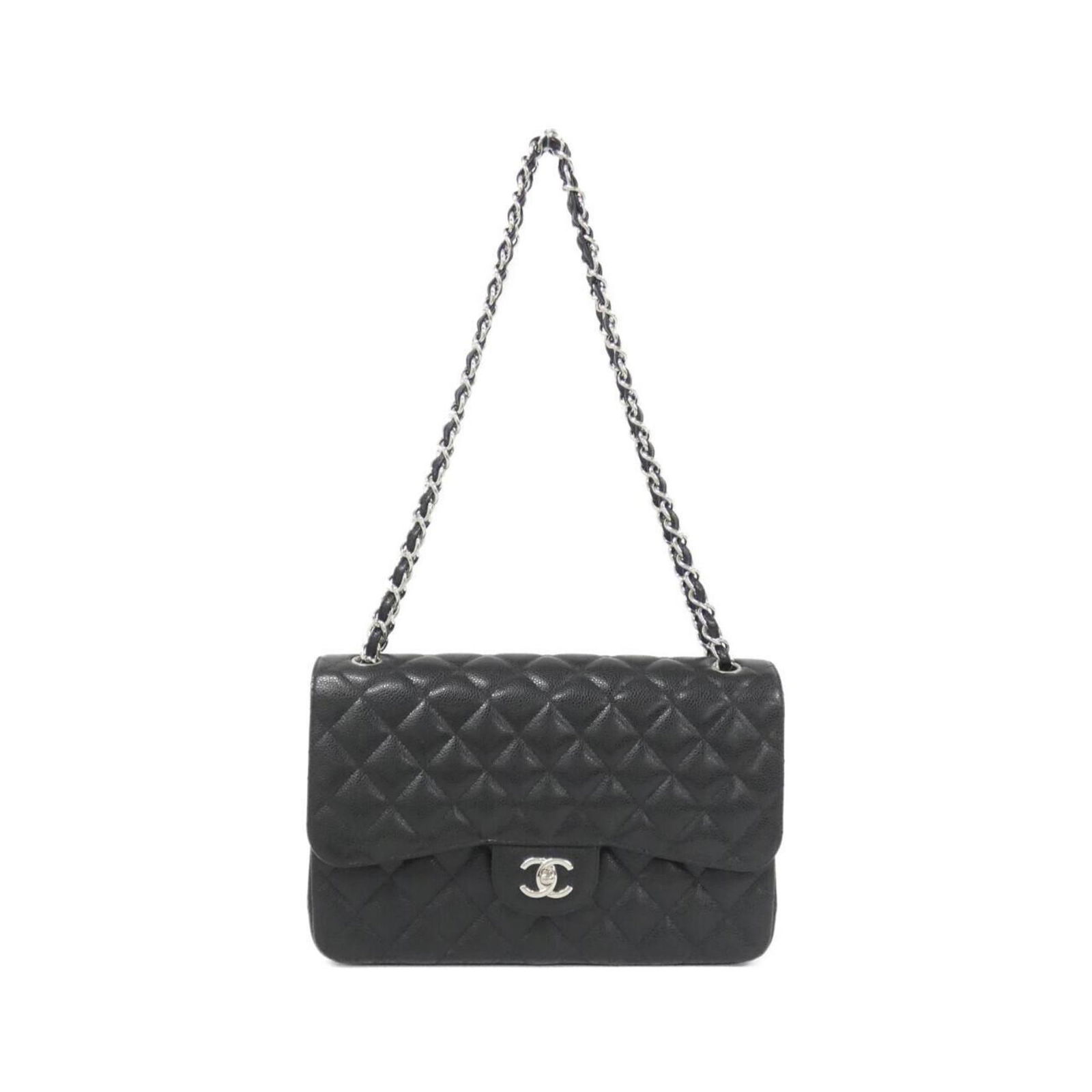 Calfskin Chanel Shoulder Bag Grained: Calfskin Chanel Shoulder Bag Grained This listing features Calfskin Chanel Shoulder Bag Grained. Item specifics are provided below. Item Specifics: Brand: Chanel Type: Shoulder Bag Material: Grained