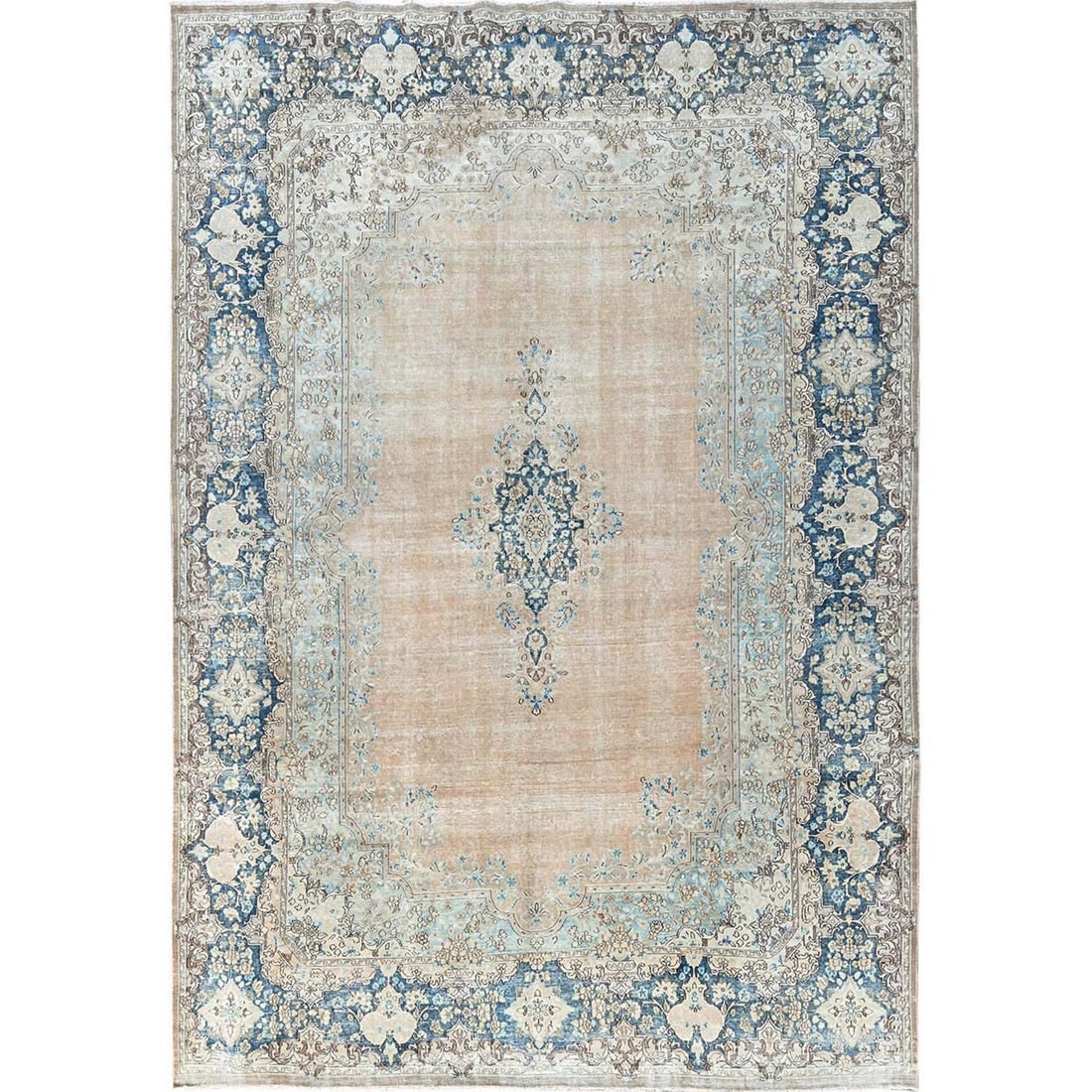 Wool 9'9"x14'2" Light Brown Hand Knotted Rug Vintage Zoroastrian Karman: Wool 9'9"x14'2" Light Brown Hand Knotted Rug Vintage Zoroastrian Karman This listing features Wool 9'9"x14'2" Light Brown Hand Knotted Rug Vintage Zoroastrian Karman. Item specifics are provided below