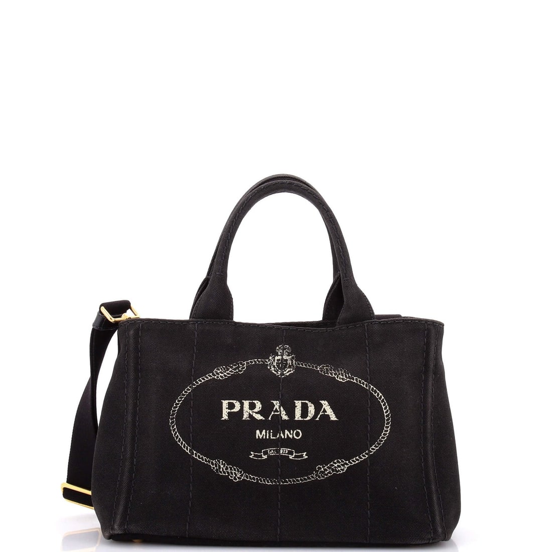 Mini Prada Canapa Convertible Tote Canvas (1 of 8)