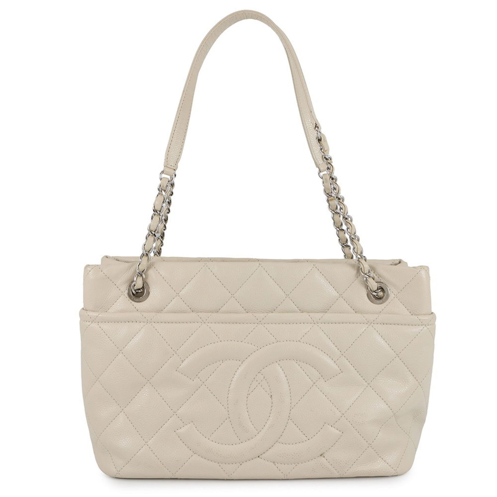 Calfskin Chanel Shoulder Bag Grained: Calfskin Chanel Shoulder Bag Grained This listing features Calfskin Chanel Shoulder Bag Grained. Item specifics are provided below. Item Specifics: Brand: Chanel Type: Shoulder Bag Material: Grained C