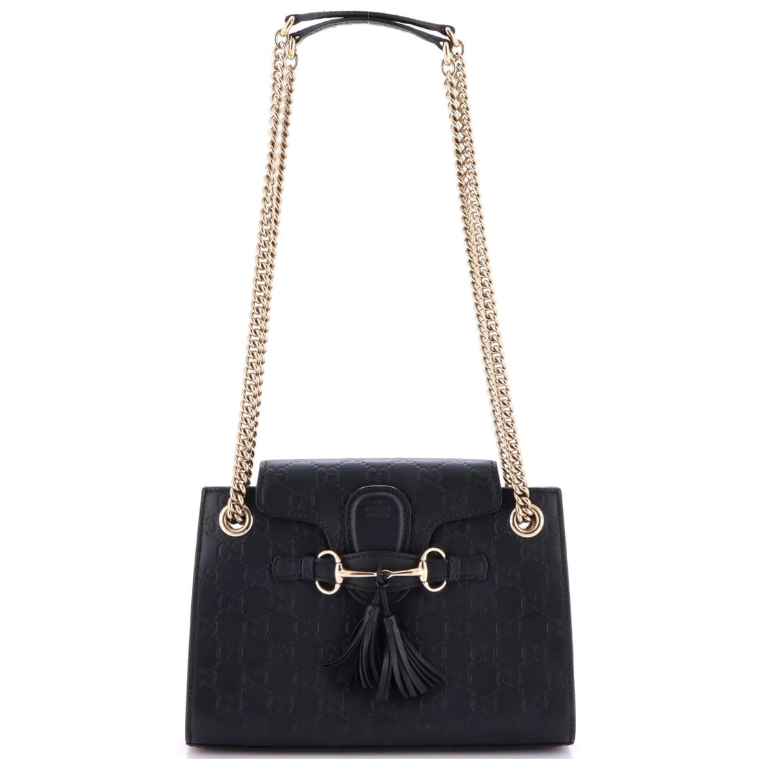 Small Gucci Emily Chain Flap Shoulder Bag Guccissima Leather (1 of 5)