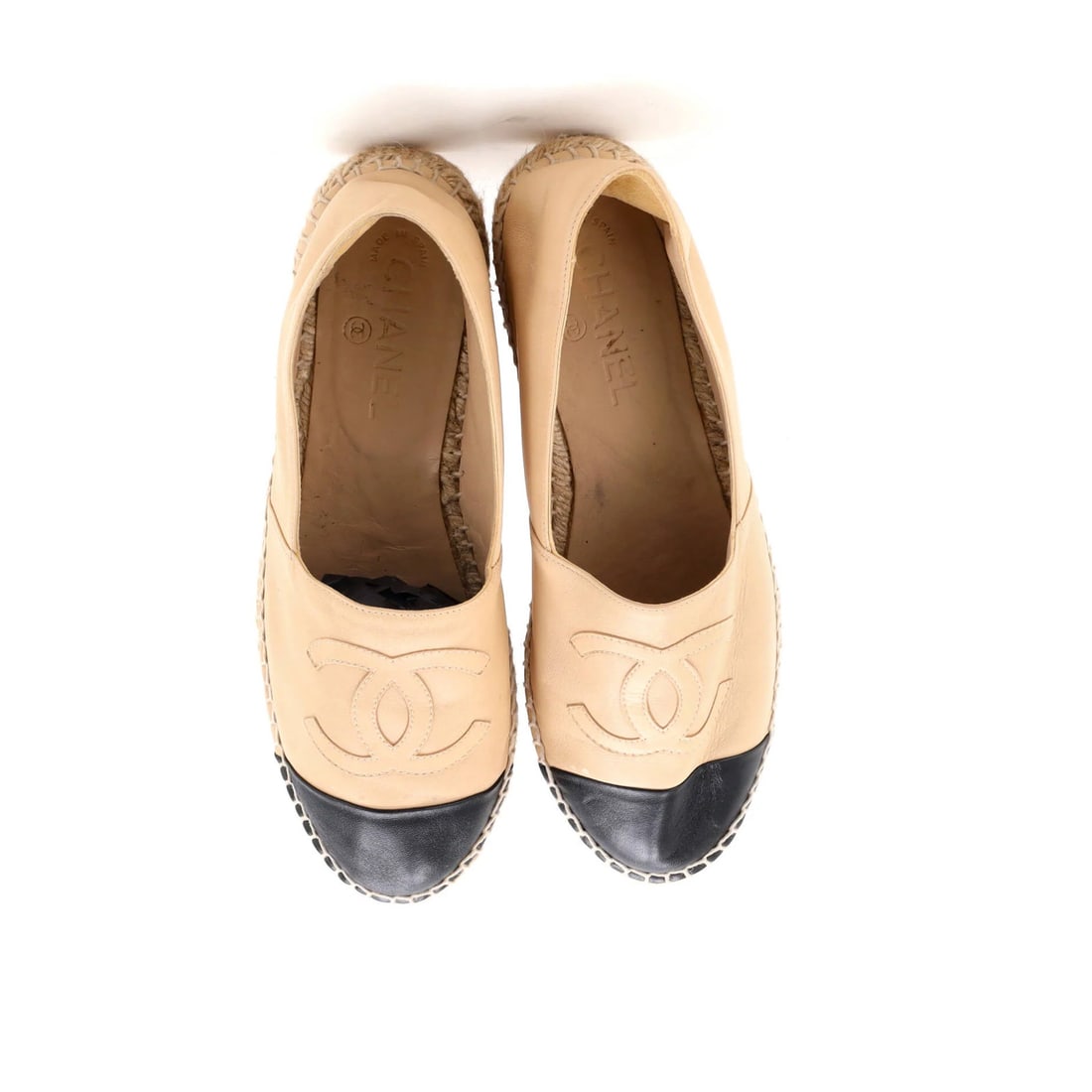 Leather Chanel Women's CC Cap Toe Espadrilles - 2