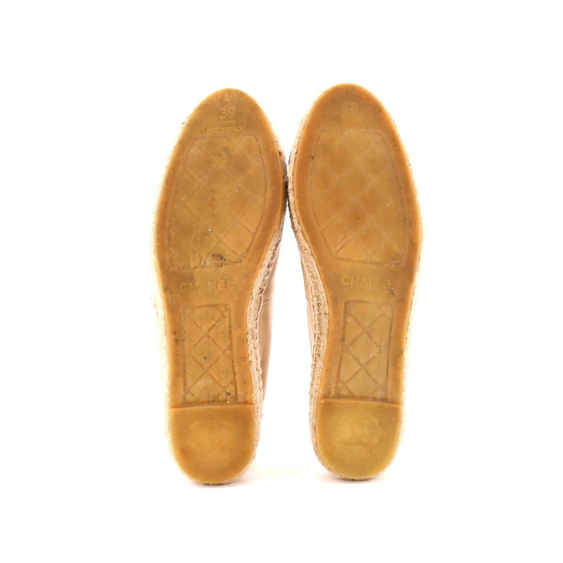 Leather Chanel Women's CC Cap Toe Espadrilles - 4