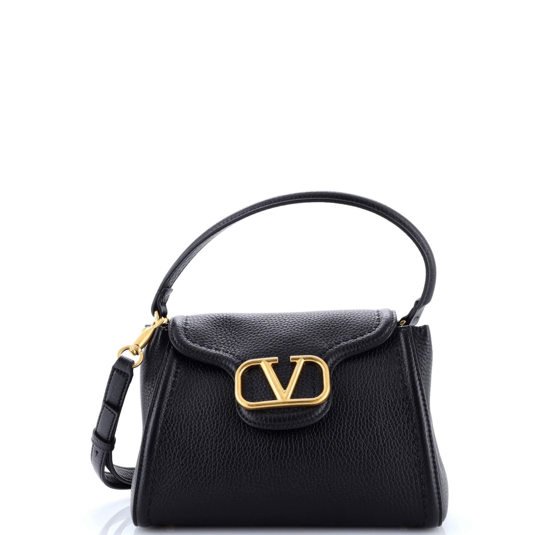 Small Valentino Garavani VLogo All Time Top Handle Bag Leather (1 of 6)