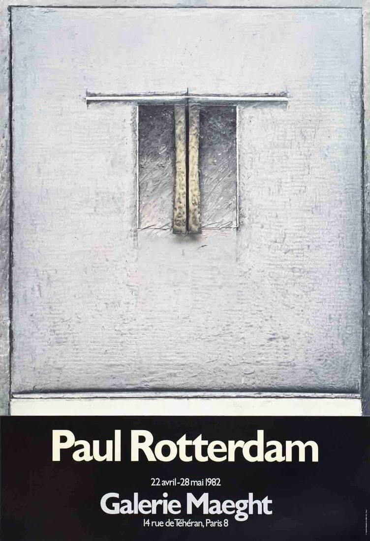 Bla PAUL ROTTERDAM Galerie Maeght 28.75" x 19.75" Poster 1982 Contemporary Gray (1 of 1)