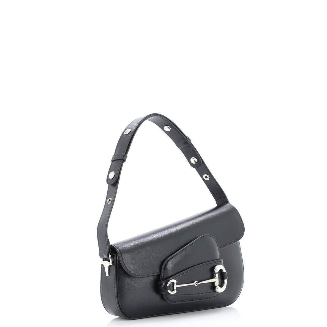 Small Gucci Horsebit 1955 Asymmetric Shoulder Bag Leather (1 of 6)