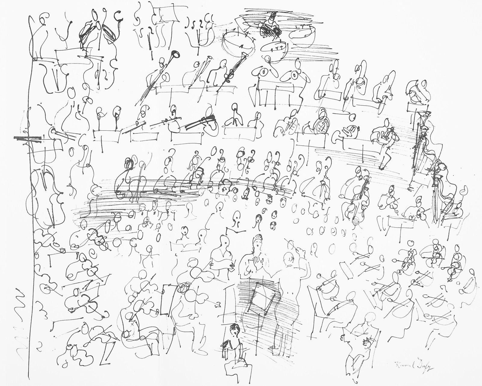 Lithograph - Raoul Dufy - Dessin - Lettre mon peintre Raoul Dufy (1 of 8)