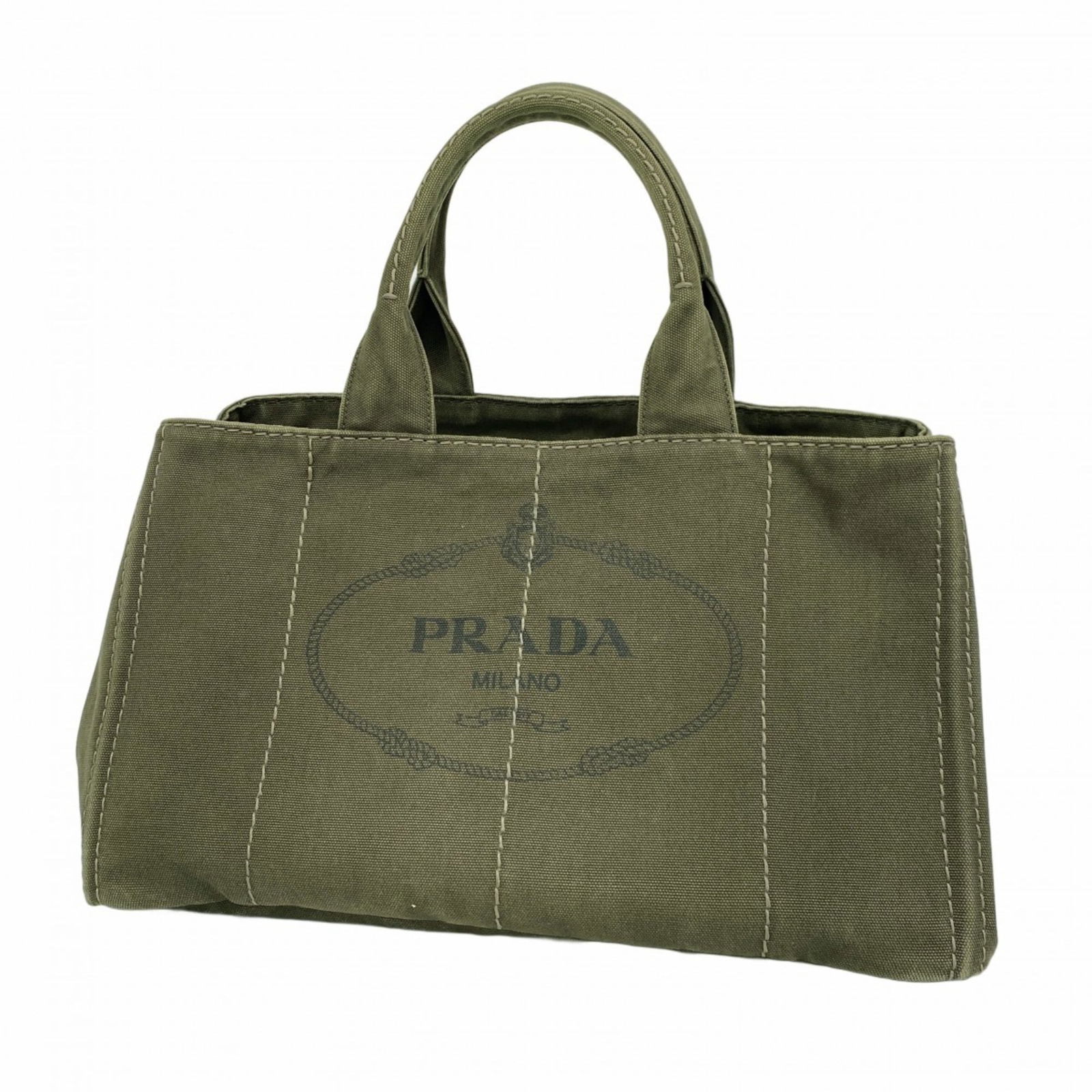 Canvas Prada Tote Bag: Canvas Prada Tote Bag This listing features Canvas Prada Tote Bag. Item specifics are provided below. Item Specifics: Brand: Prada Type: Tote Bag Material: Canvas Color: Khaki Hardware Color: Gold