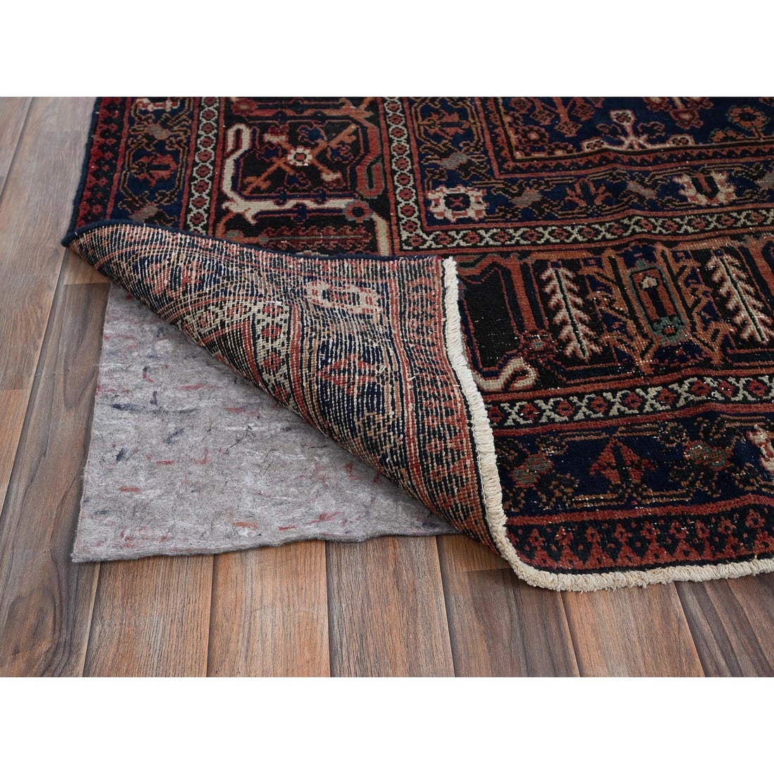 Rug 9'x12'5" Copper Red Vintage Zoroastrian Hand Knotted Pure Wool Clean - 5