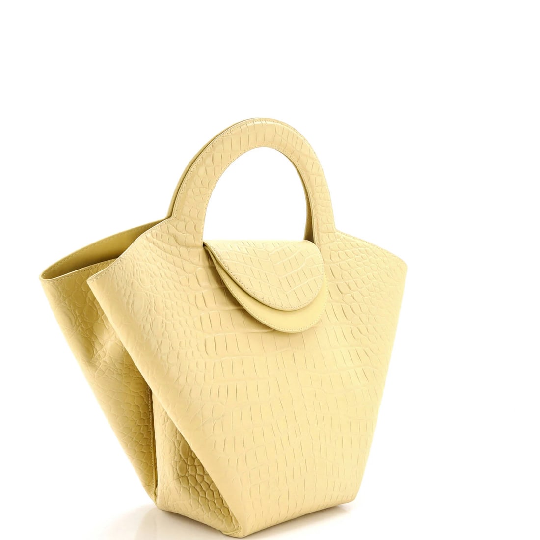 Medium Bottega Veneta Doll Tote Crocodile Embossed Leather - 3