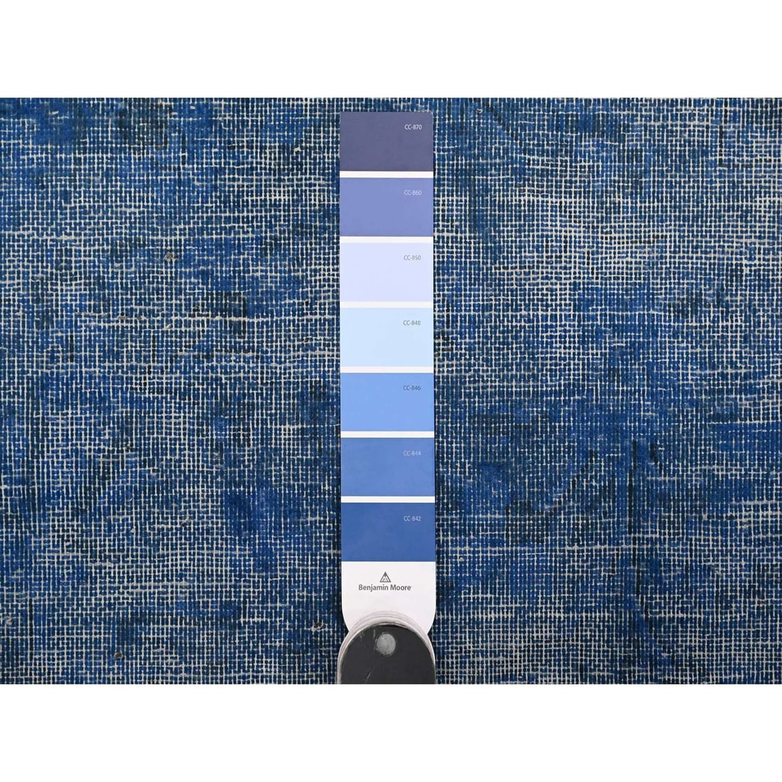 Rug 9'8"x12'10" Lowes Blue Cleaned Vintage Zoroastrian Karman Oriental - 8