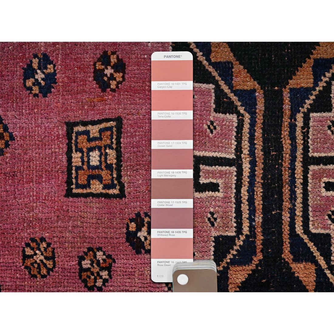 Pile 2'10"x8' Pink Vintage Zoroastrian Sheeraz Hand Knotted Wool Runner Zero - 4