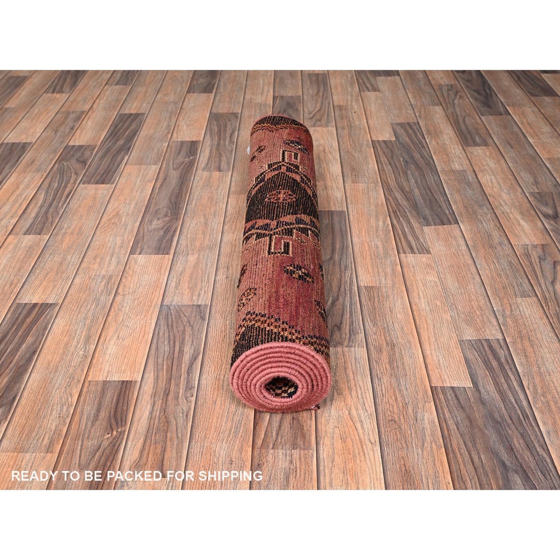 Pile 2'10"x8' Pink Vintage Zoroastrian Sheeraz Hand Knotted Wool Runner Zero - 5