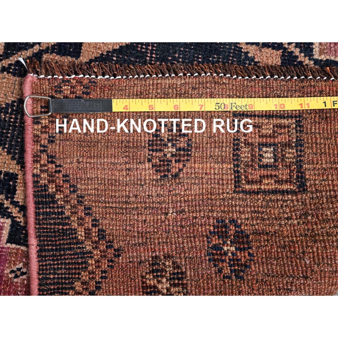 Pile 2'10"x8' Pink Vintage Zoroastrian Sheeraz Hand Knotted Wool Runner Zero - 7