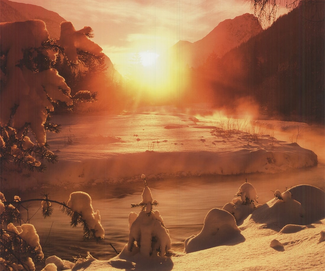 2009 FOTO KIRSCH Leutasch Tyrol Austria 17" x 17.75" Offset Lithograph - 2