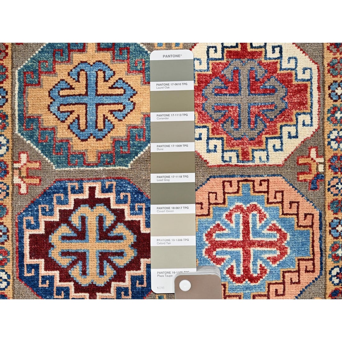 Rug 2'10"x9'9" Gray Hand Knotted Special Kazak Pure Wool Wide Runner - 4